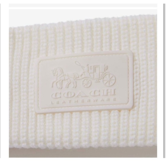 COACH Cream Cable Knit Winter Headband NEW - Picture 2 of 2